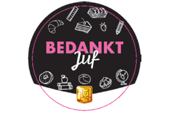 Bedankt juf stickers, rol