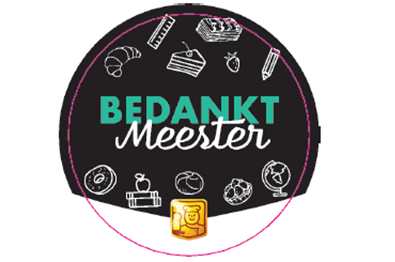 Bedankt meester stickers, rol